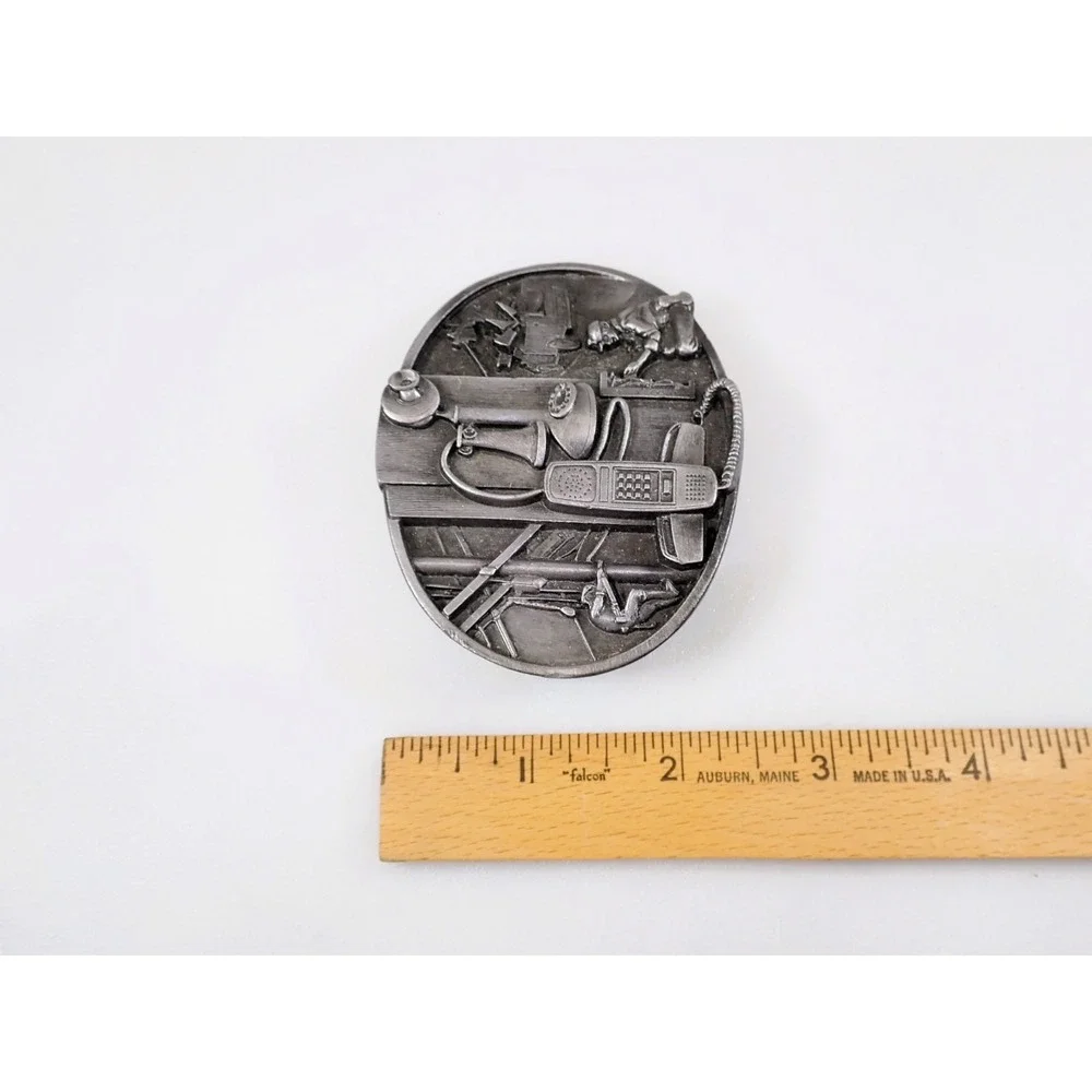 Vintage 1988 Siskiyou Belt Buckle American Communications Industry Telephone - Picture 12 of 12